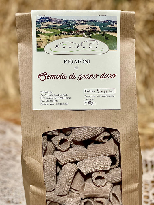 Rigatoni di semola di grano duro