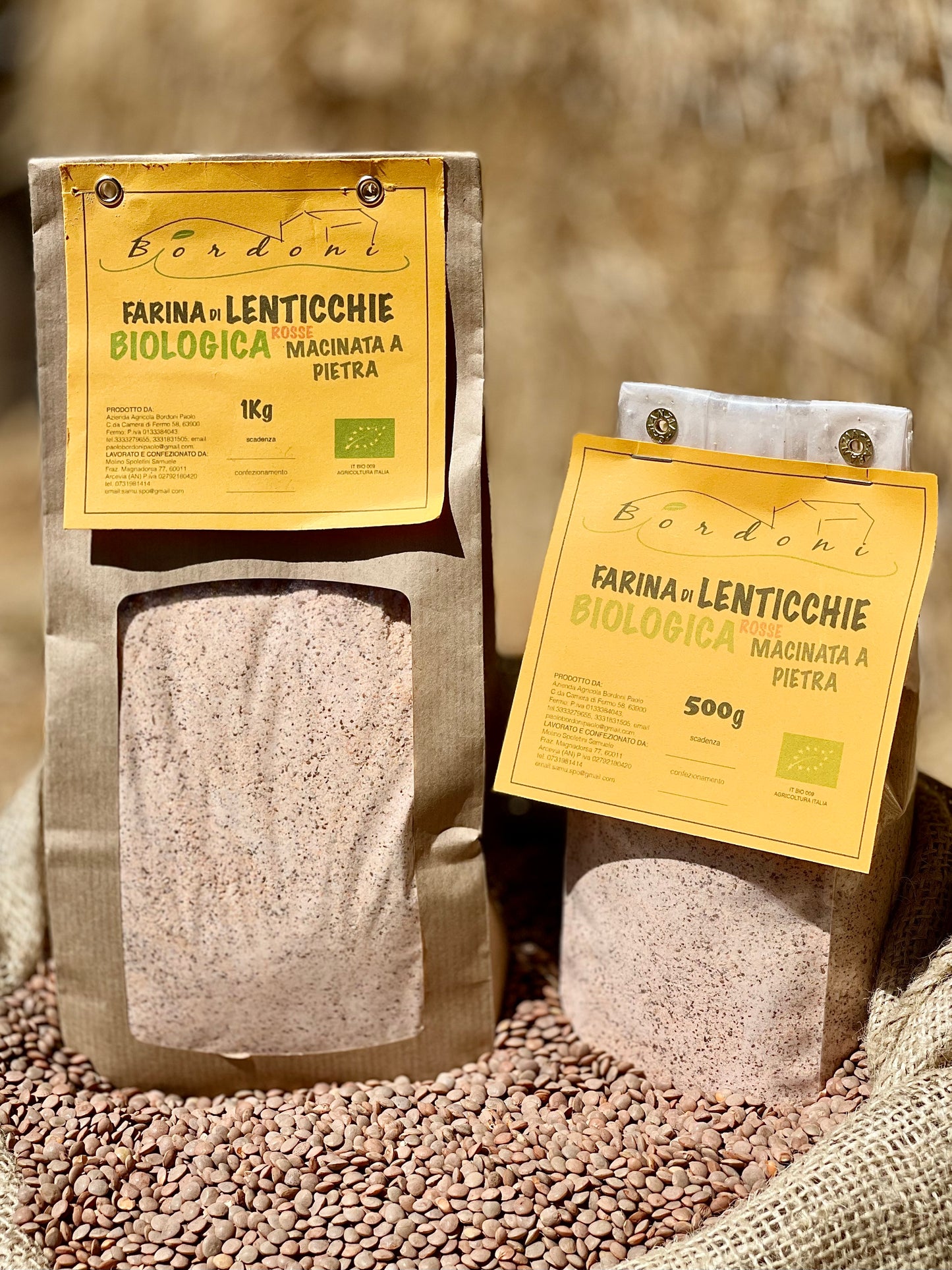 Farina di lenticchie rosse