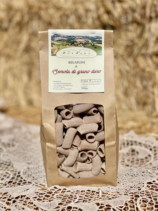 Rigatoni di semola di grano duro